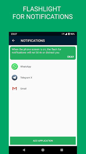 اسکرین شات 2 برنامه Flash Alert On Call & SMS