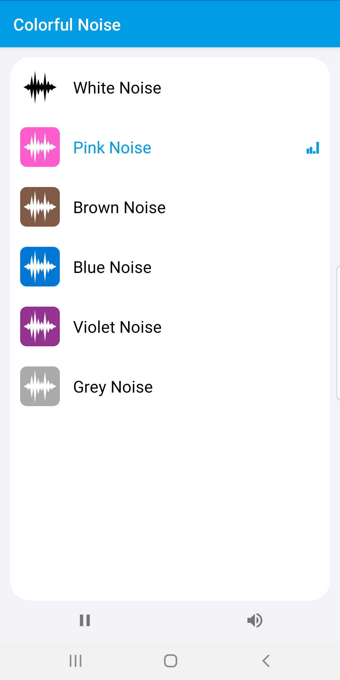 اسکرین شات 2 برنامه Colorful White Noise