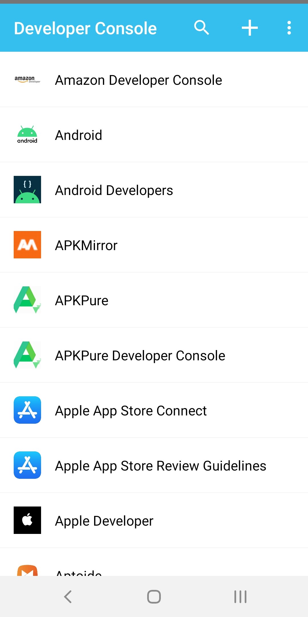 اسکرین شات 1 برنامه Developer Console
