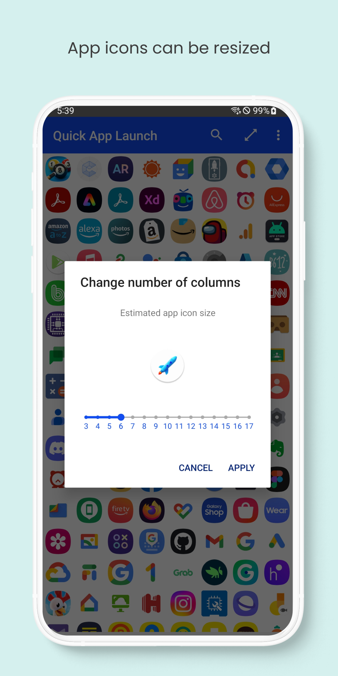 اسکرین شات 5 برنامه Quick App Launch