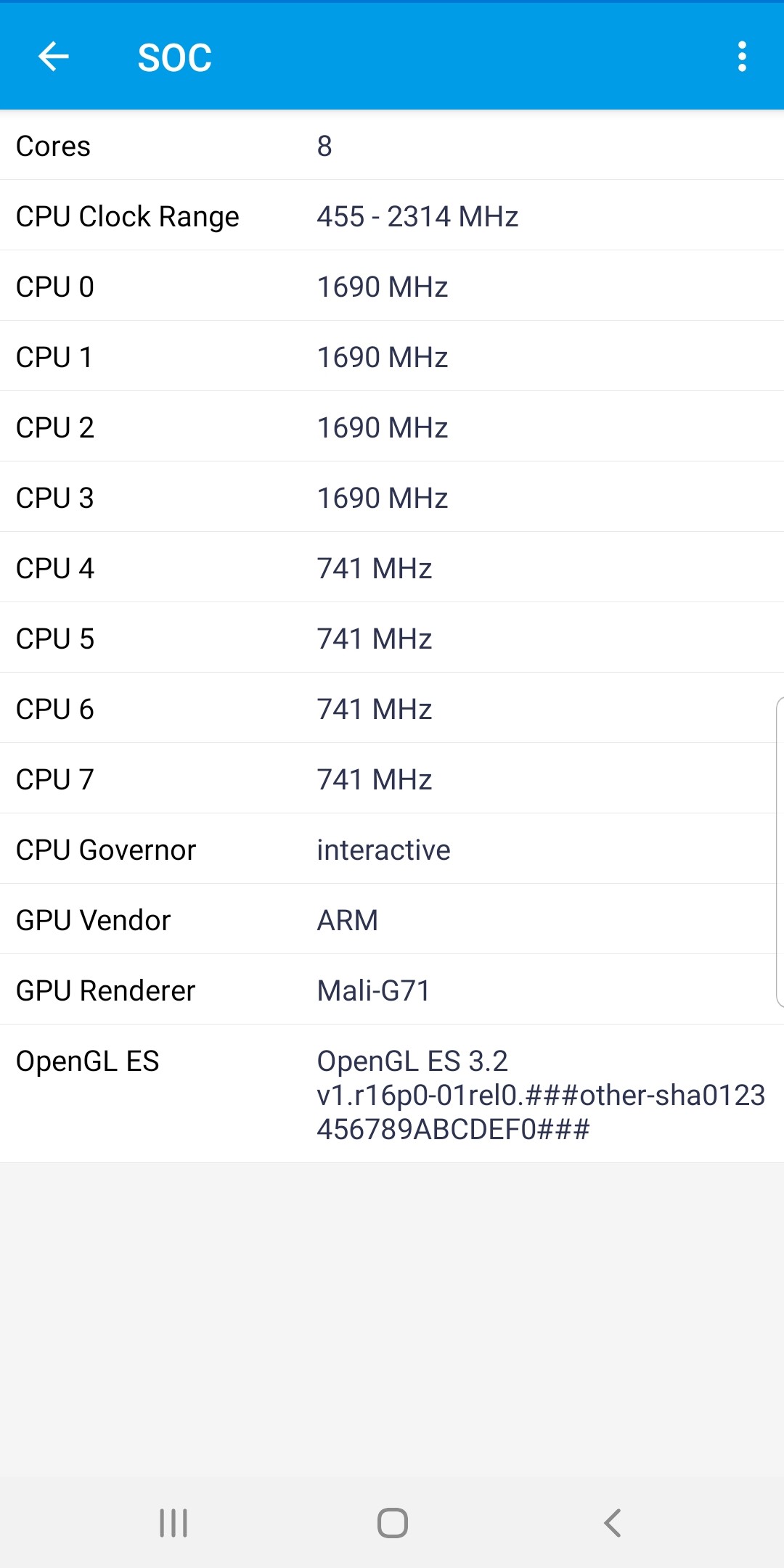 اسکرین شات 5 برنامه Android System Info
