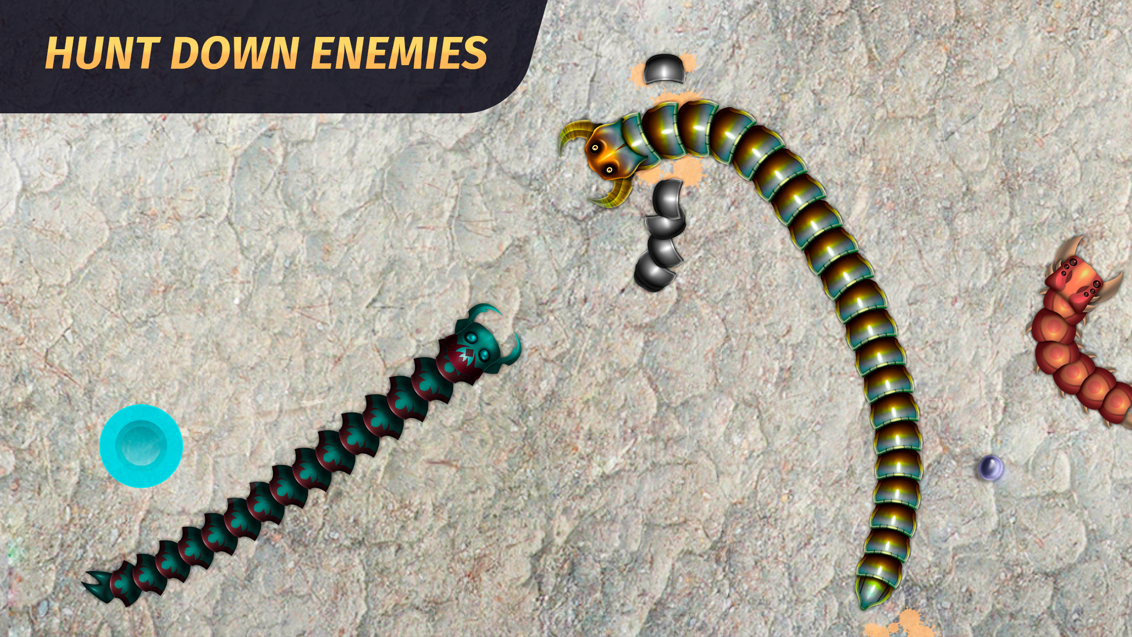 اسکرین شات 2 بازی Worm.io - Gusanos Battle