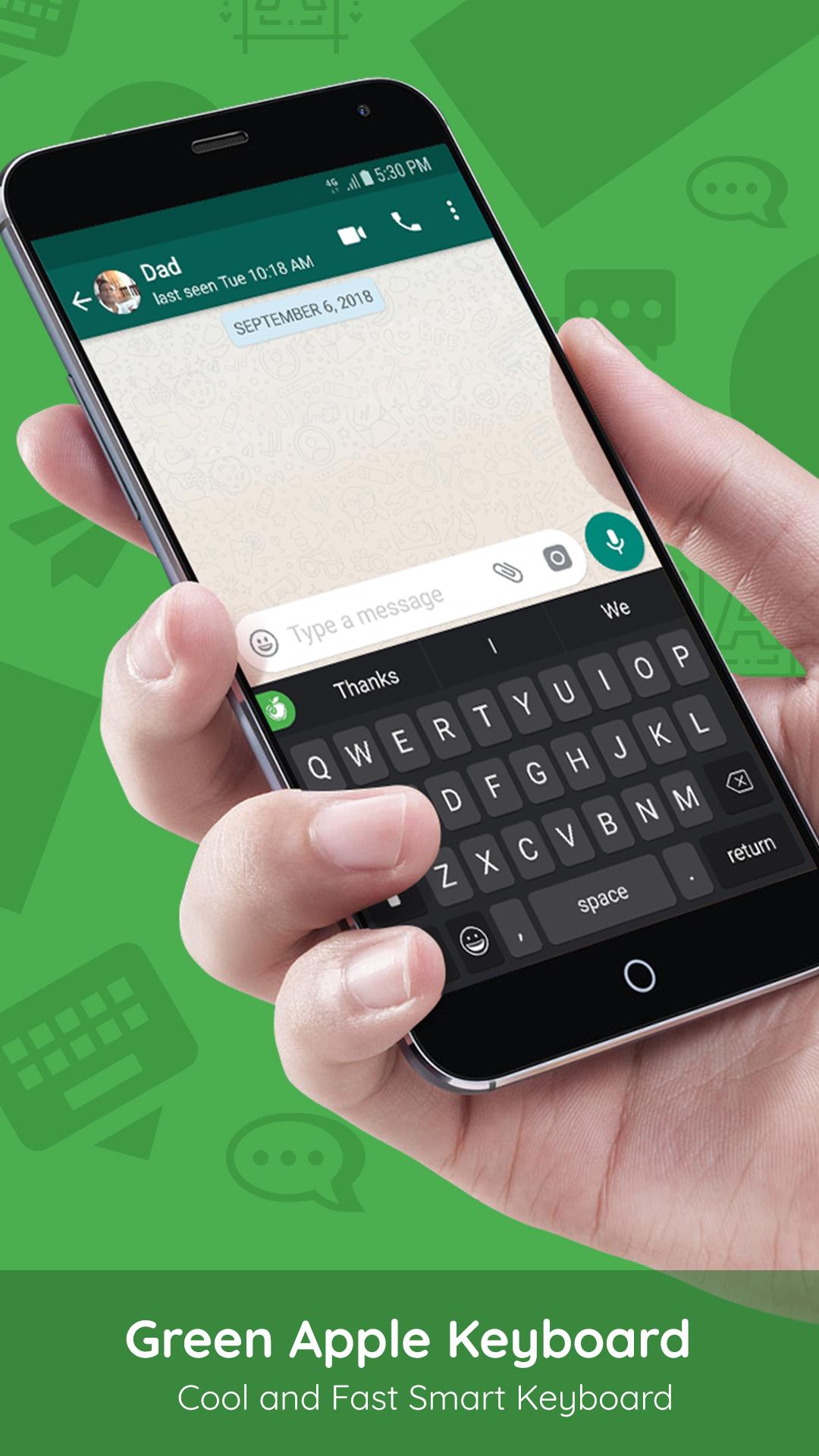 اسکرین شات 3 برنامه Green Apple Keyboard