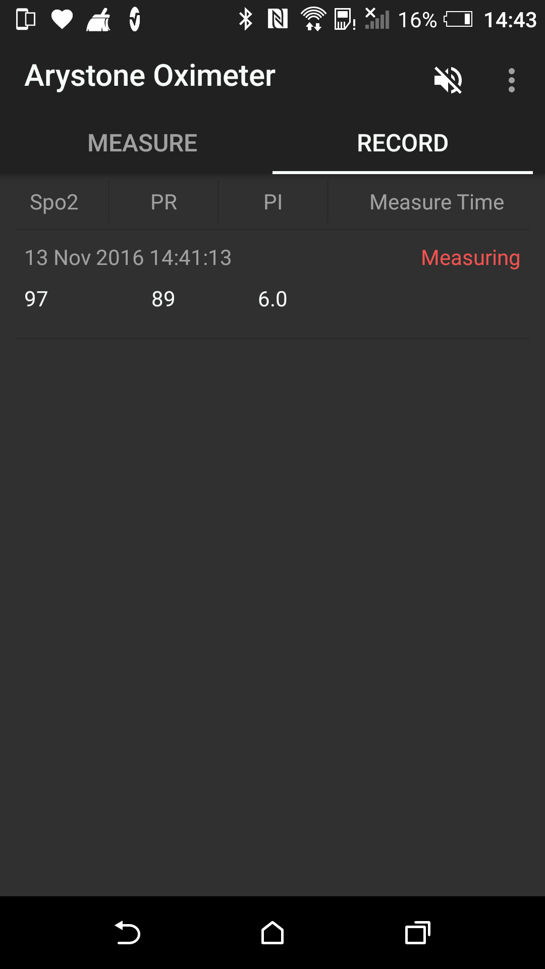 اسکرین شات 2 برنامه Oximeter