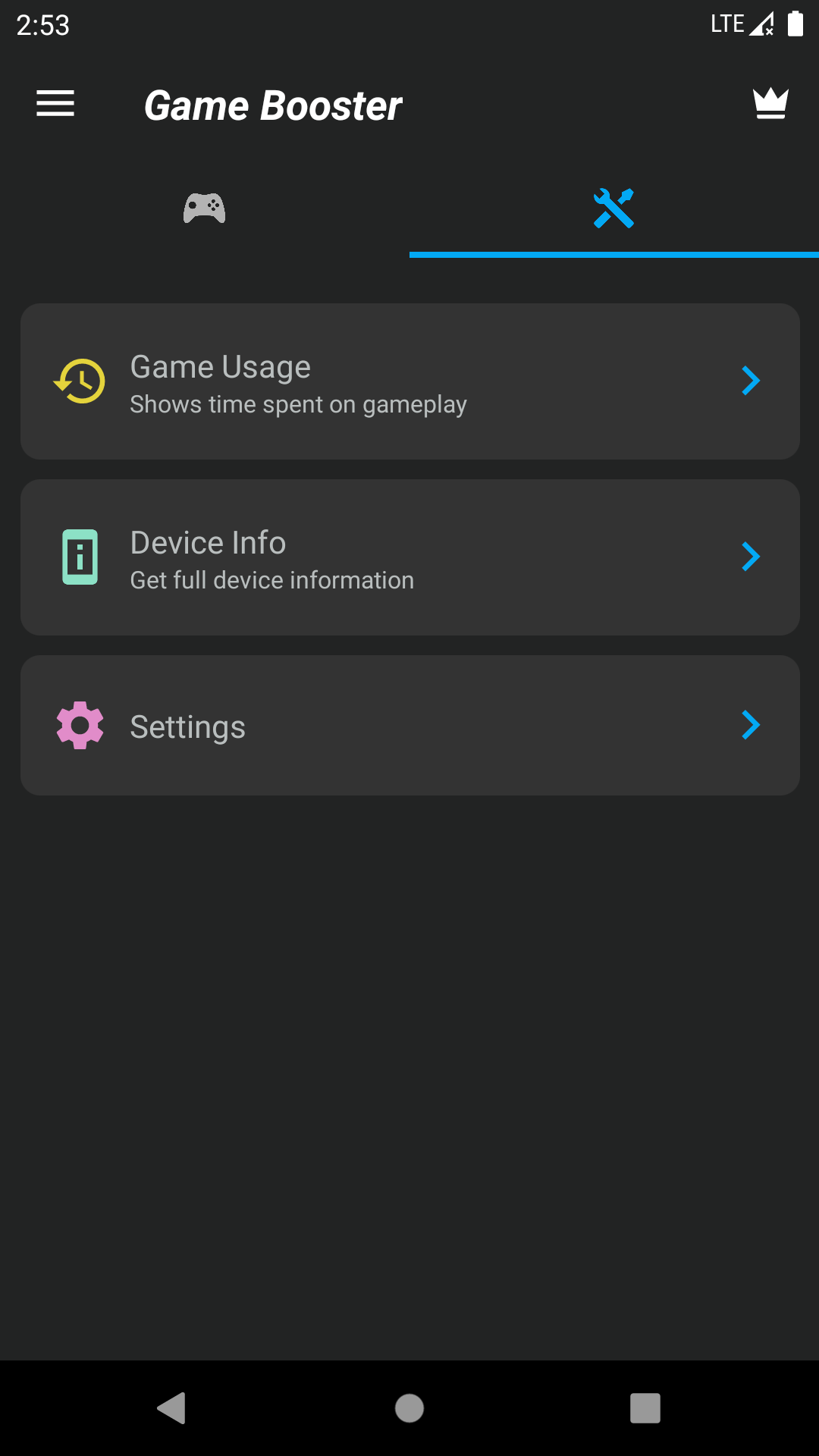 اسکرین شات 2 برنامه Game Booster: Manage, Launcher