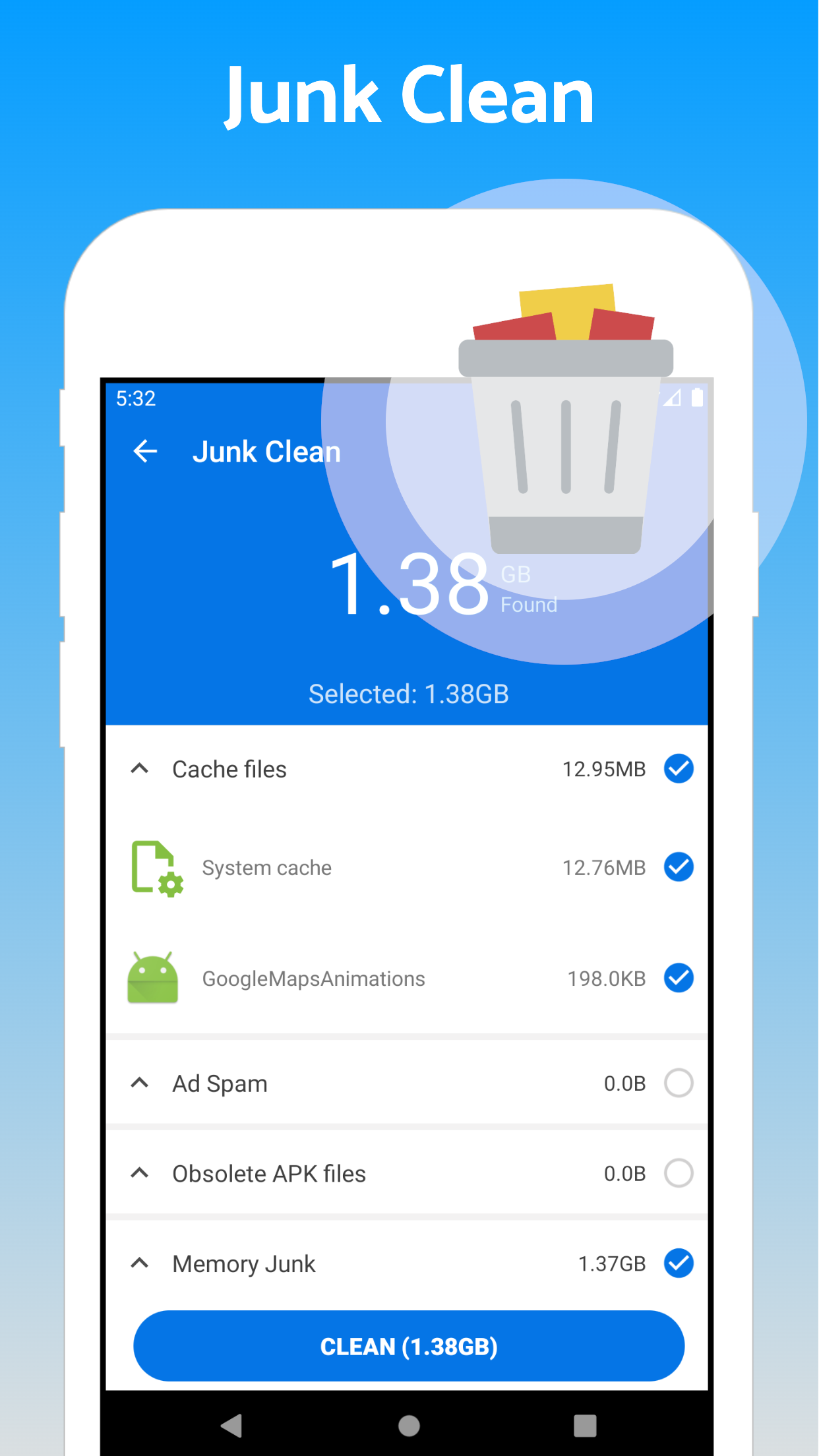 اسکرین شات 2 برنامه Phone Cleaner - Junk Removal