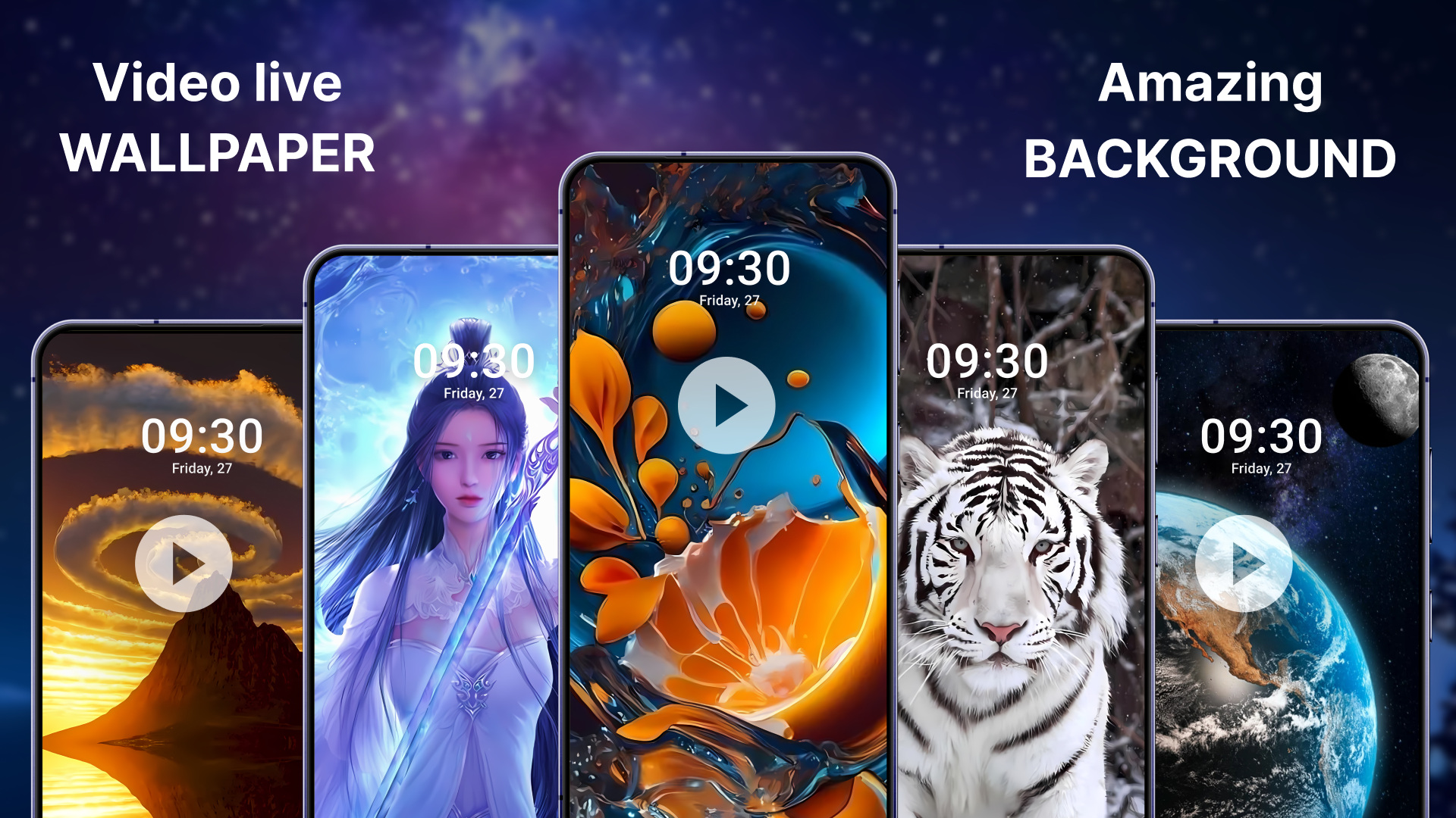 اسکرین شات 1 برنامه Video wallpaper Set Video