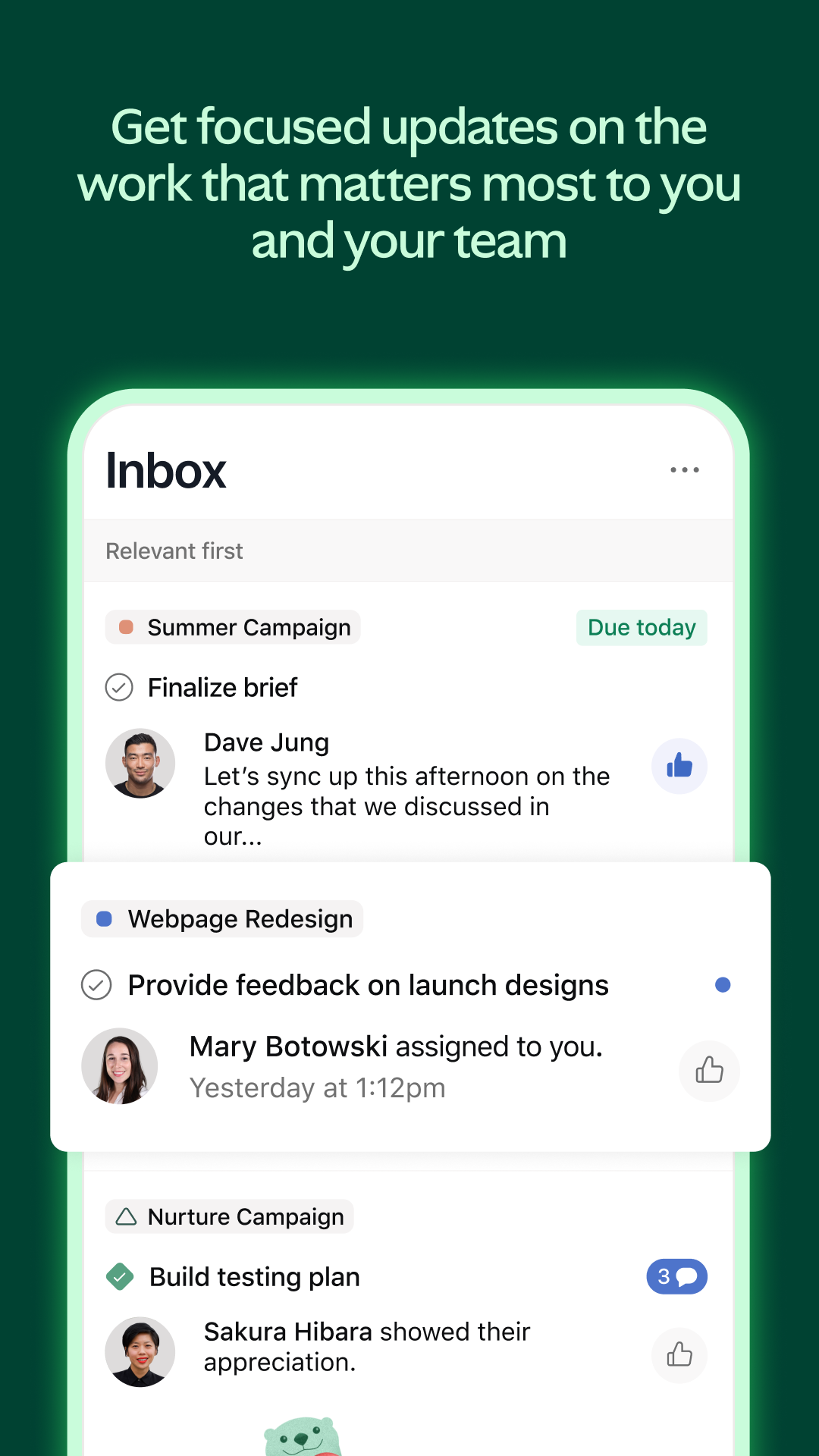 اسکرین شات 3 برنامه Asana: Work Management