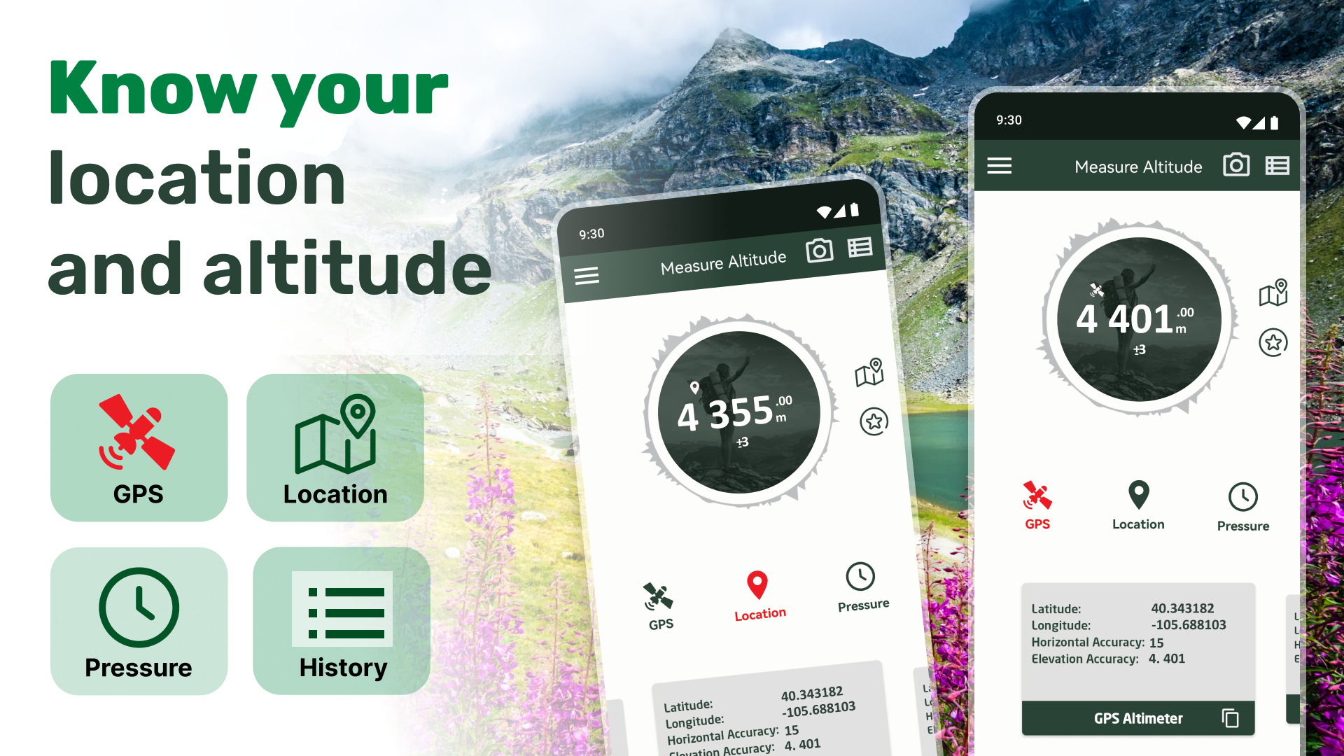 اسکرین شات 1 برنامه Altitude Meter - Altimeter App