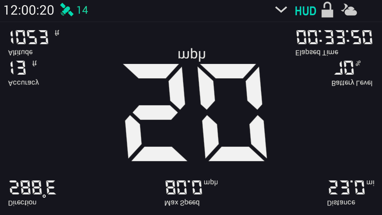 اسکرین شات 2 برنامه GPS HUD Speedometer