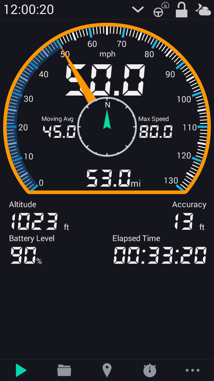 اسکرین شات 1 برنامه GPS HUD Speedometer