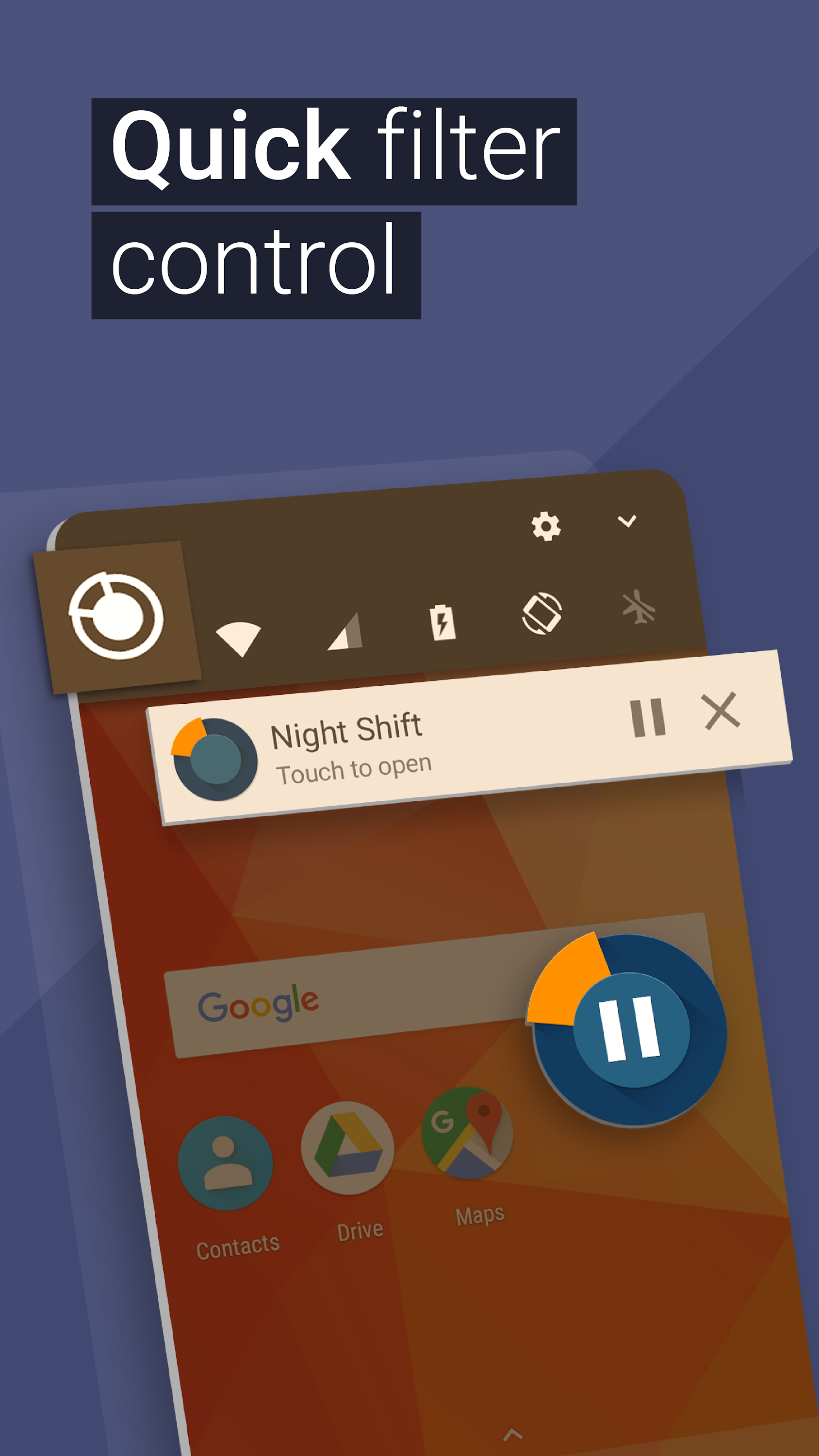اسکرین شات 3 برنامه Night Shift: Blue light filter