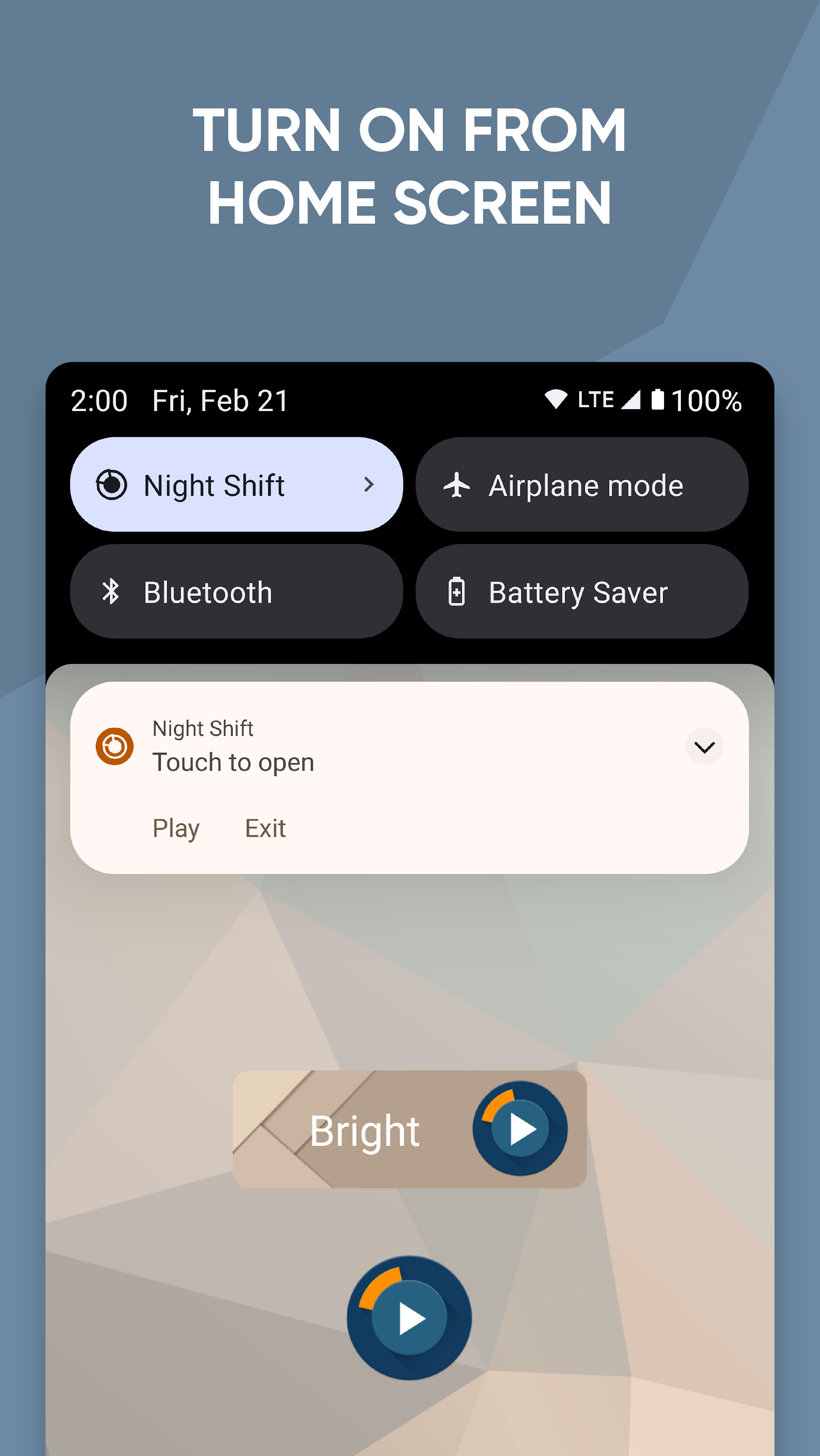 اسکرین شات 2 برنامه Night Shift: Blue light filter