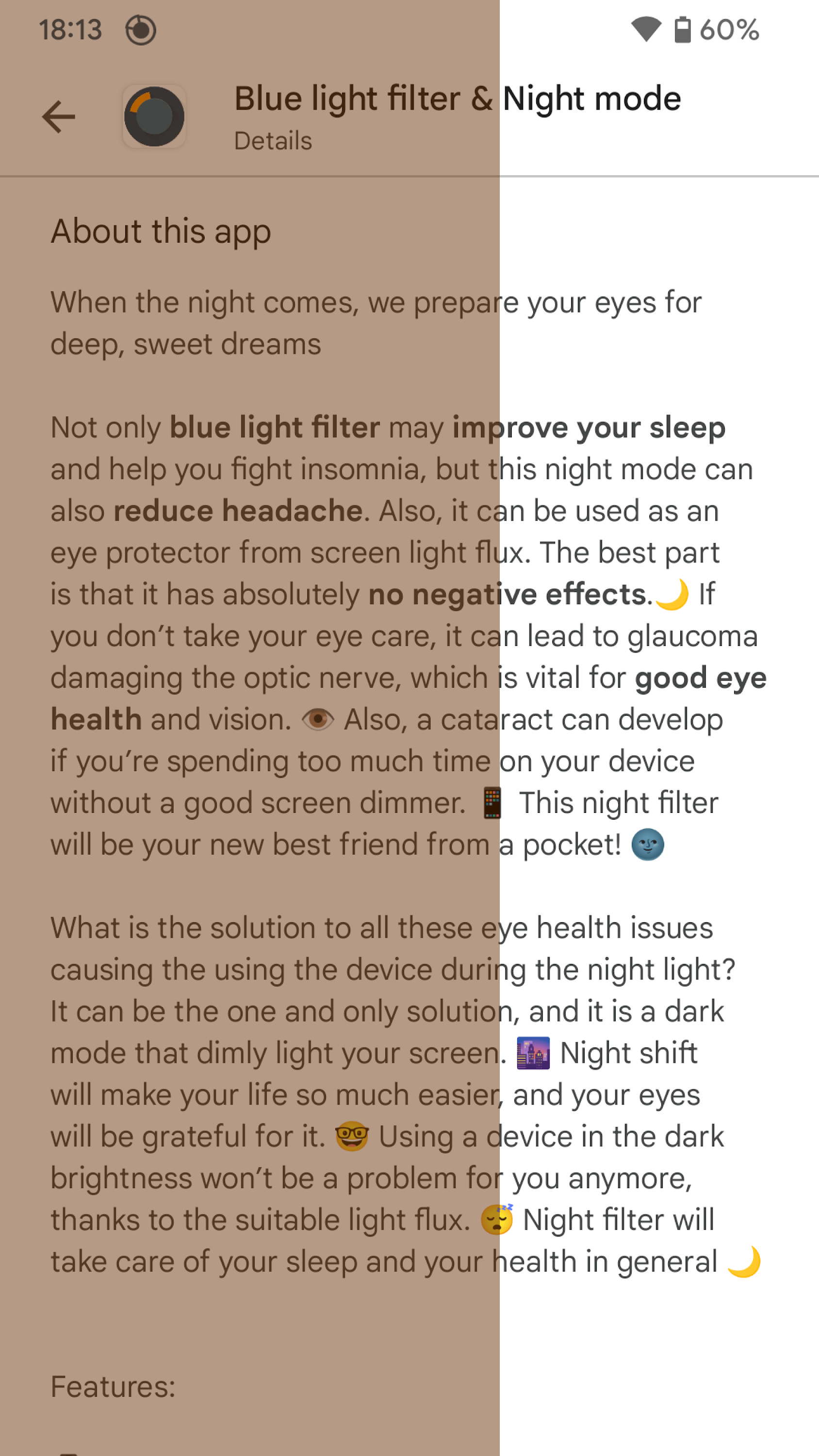 اسکرین شات 8 برنامه Night Shift: Blue light filter