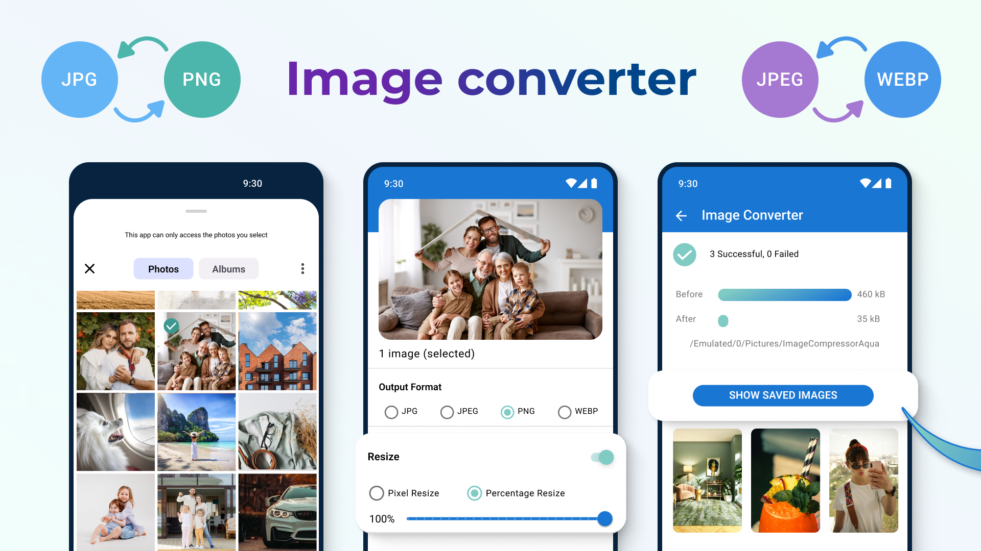 اسکرین شات 1 برنامه Image Converter - JPG/JPEG/PNG