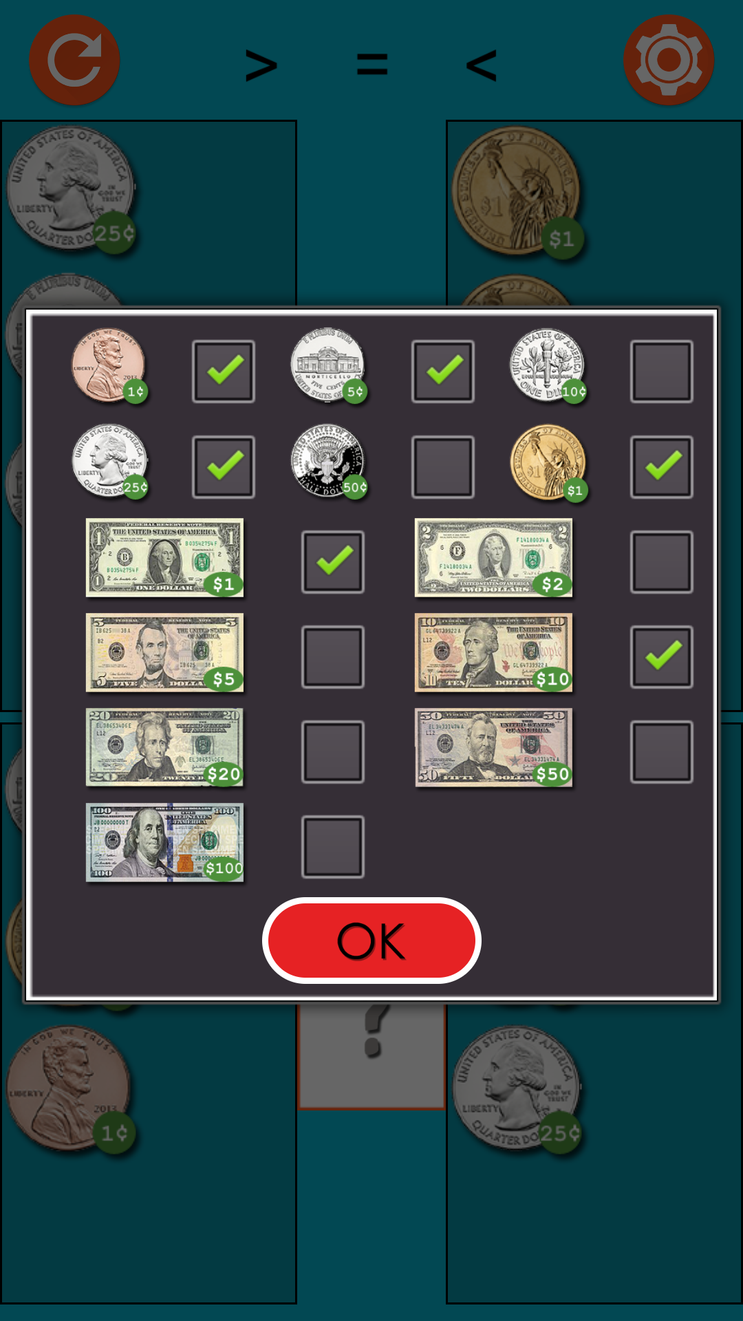 اسکرین شات 8 برنامه Learn Money Counting