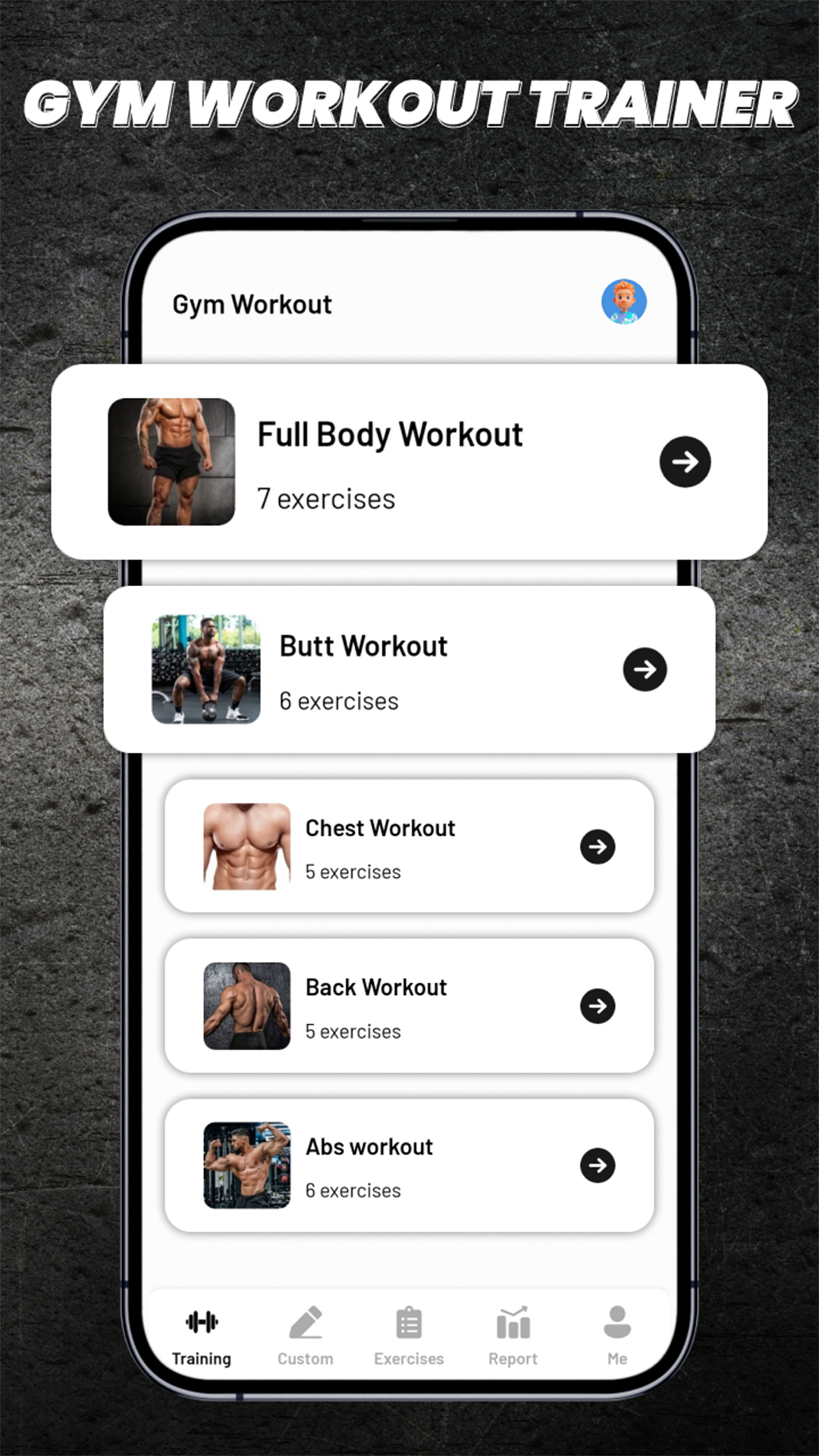 اسکرین شات 1 برنامه Gym Workout Tracker & Fitness