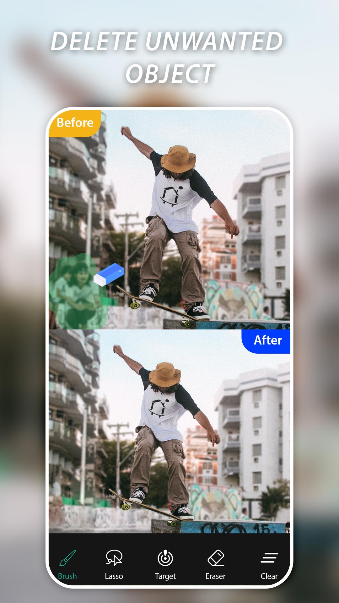 اسکرین شات 2 برنامه AI Remove Objects, Retouch