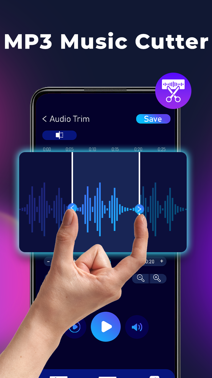 اسکرین شات 2 برنامه Ringtone Maker - Audio Editor