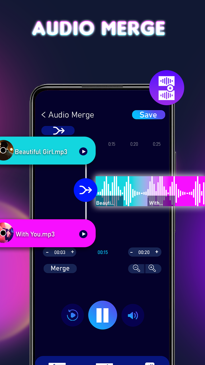 اسکرین شات 3 برنامه Ringtone Maker - Audio Editor