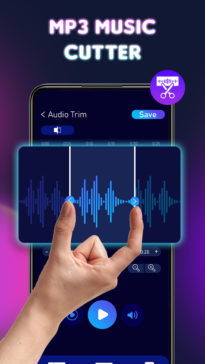 اسکرین شات 2 برنامه Ringtone Maker - Audio Editor