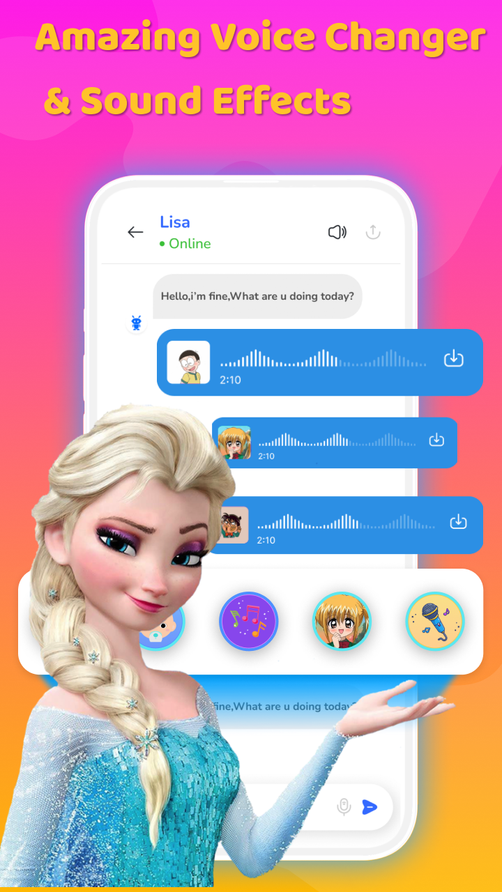 اسکرین شات 8 برنامه AI Voice Changer Sound Effects