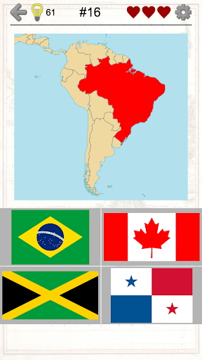 اسکرین شات 1 بازی American Countries and Caribbean: Flags, Maps Quiz