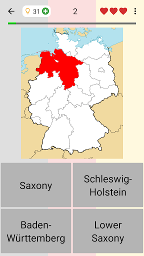 اسکرین شات 1 بازی German States - Geography Quiz
