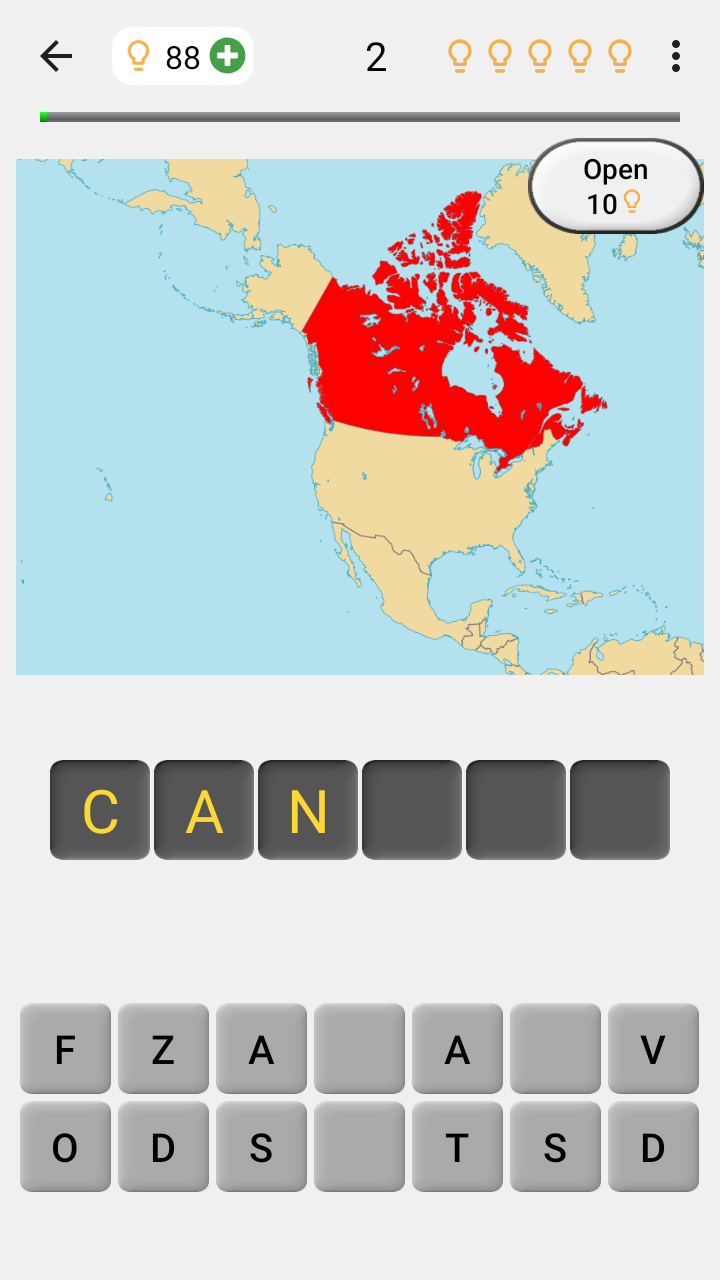 اسکرین شات 2 بازی Maps of All Countries Geo-Quiz