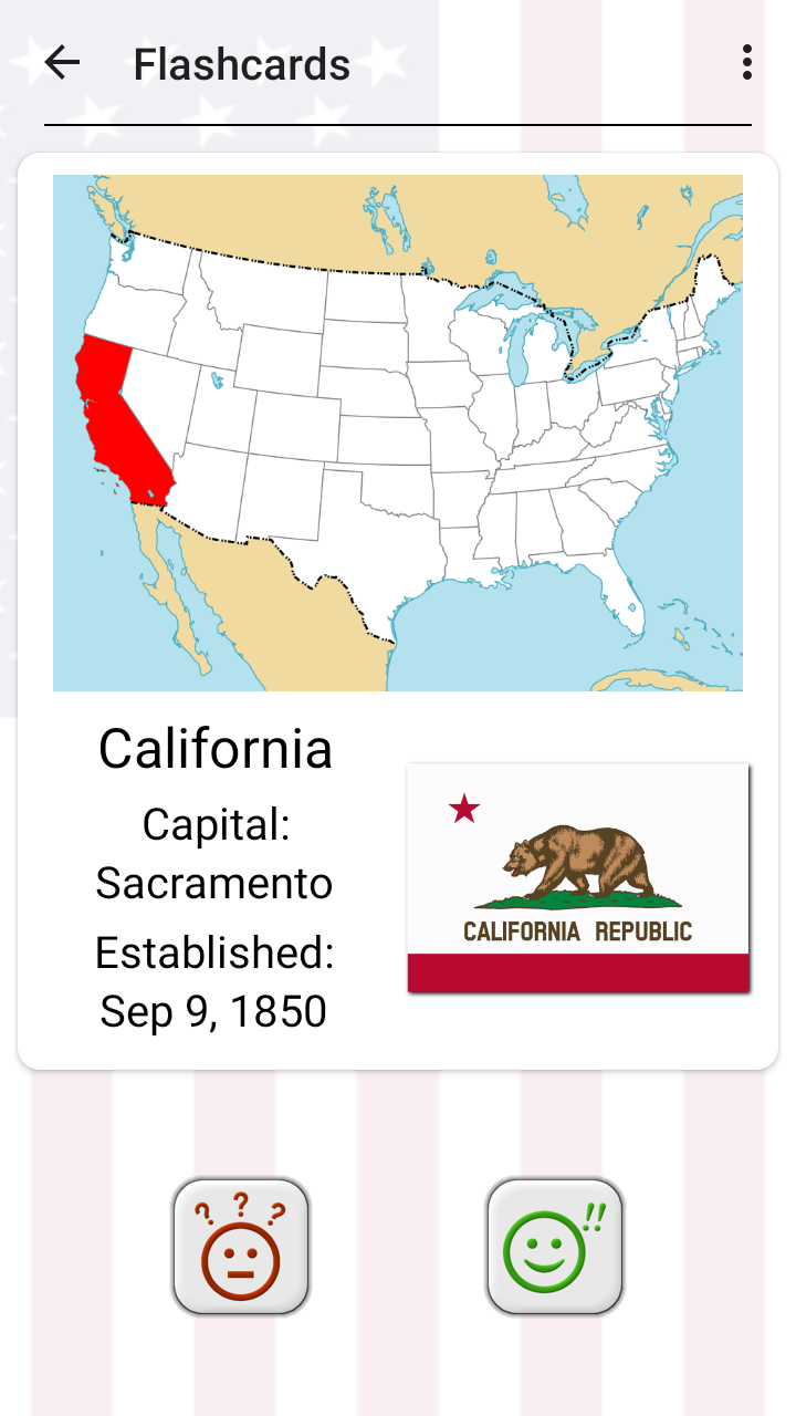 اسکرین شات 4 بازی 50 US States - American Quiz