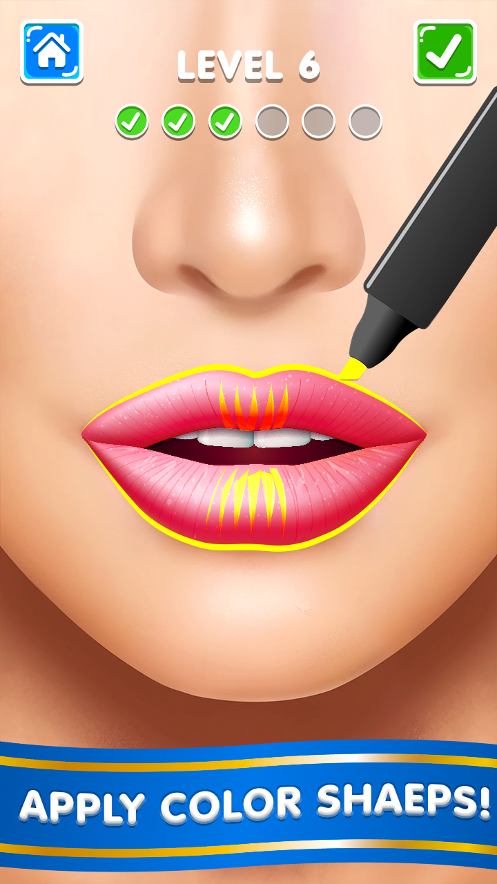 اسکرین شات 4 بازی Lip Art Lipstick: Makeup games