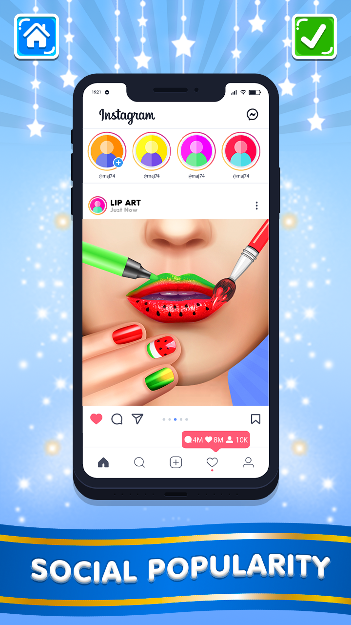 اسکرین شات 3 بازی Lip Art Lipstick: Makeup games