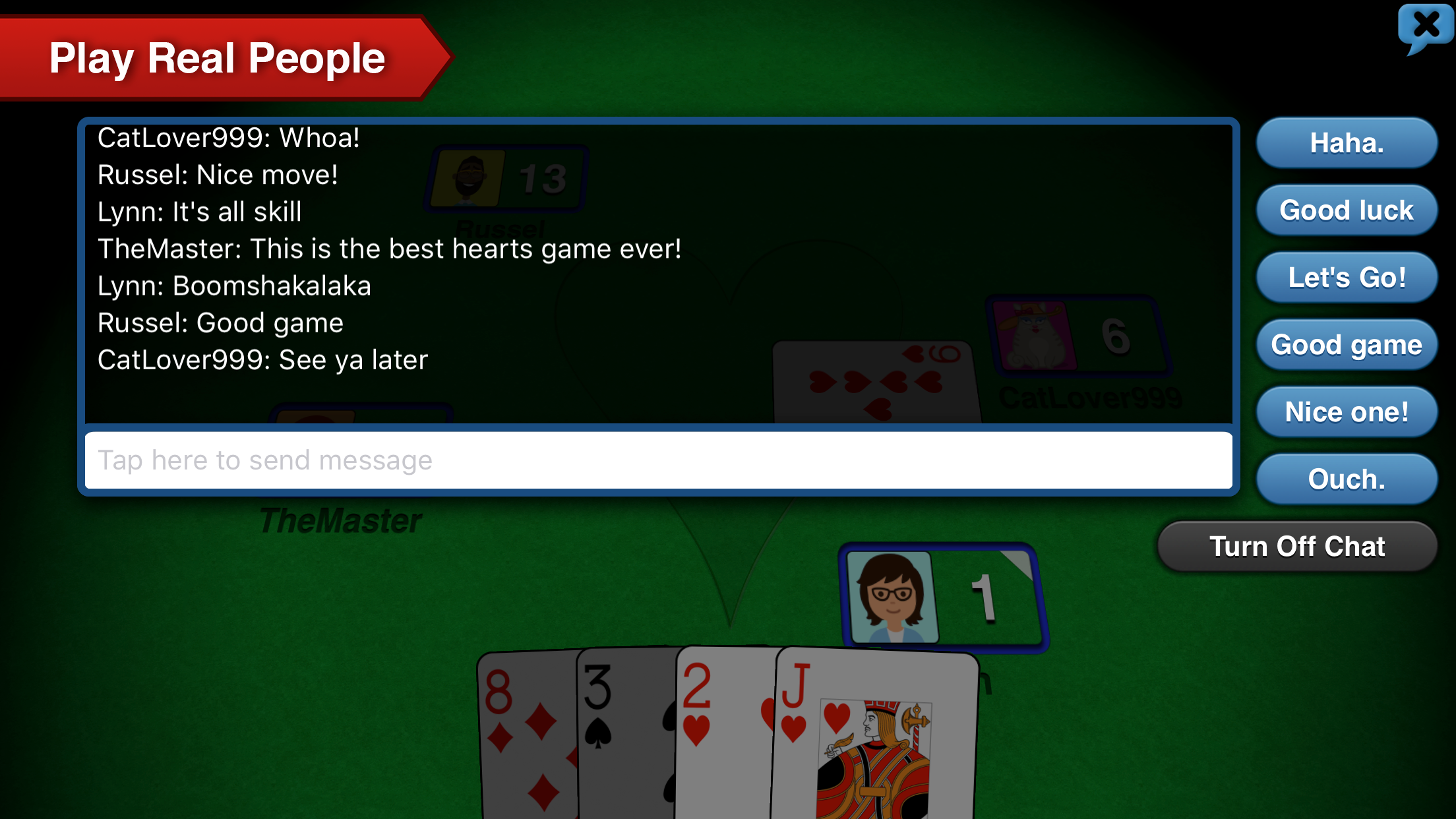 اسکرین شات 5 بازی Hearts + Classic Card Game