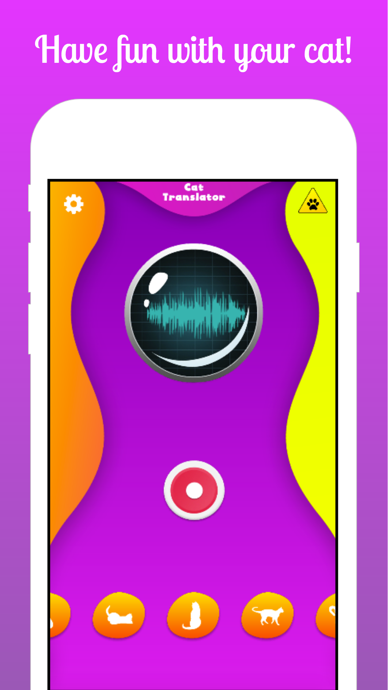 اسکرین شات 1 برنامه Cat Translator Speaker