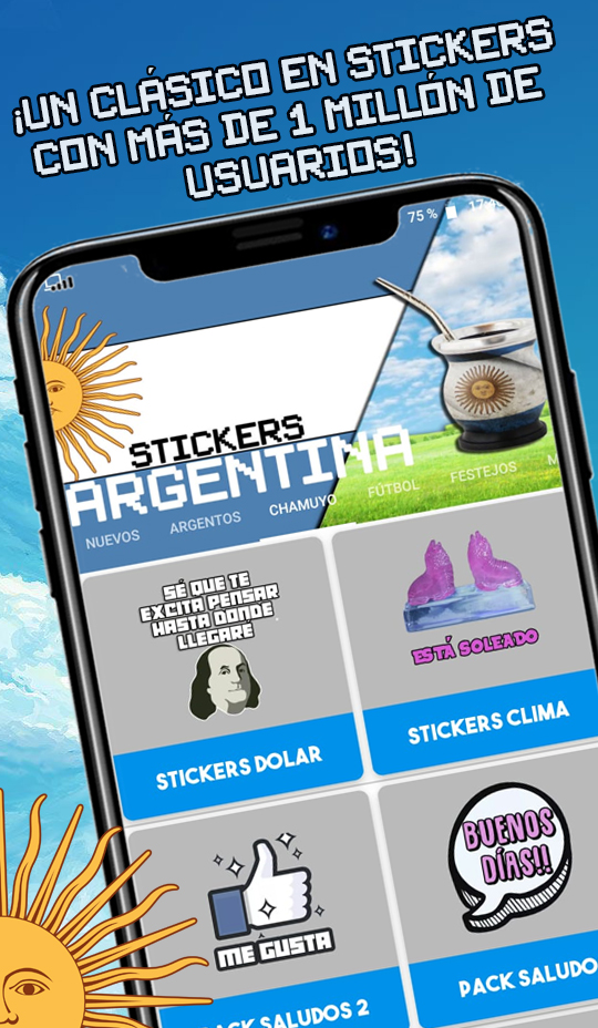 اسکرین شات 1 برنامه Argentine Stickers