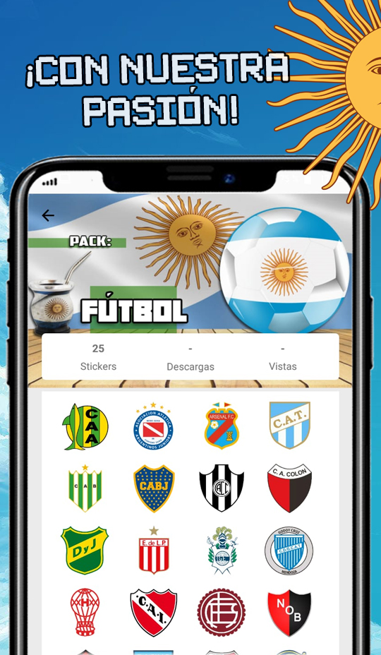 اسکرین شات 3 برنامه Argentine Stickers