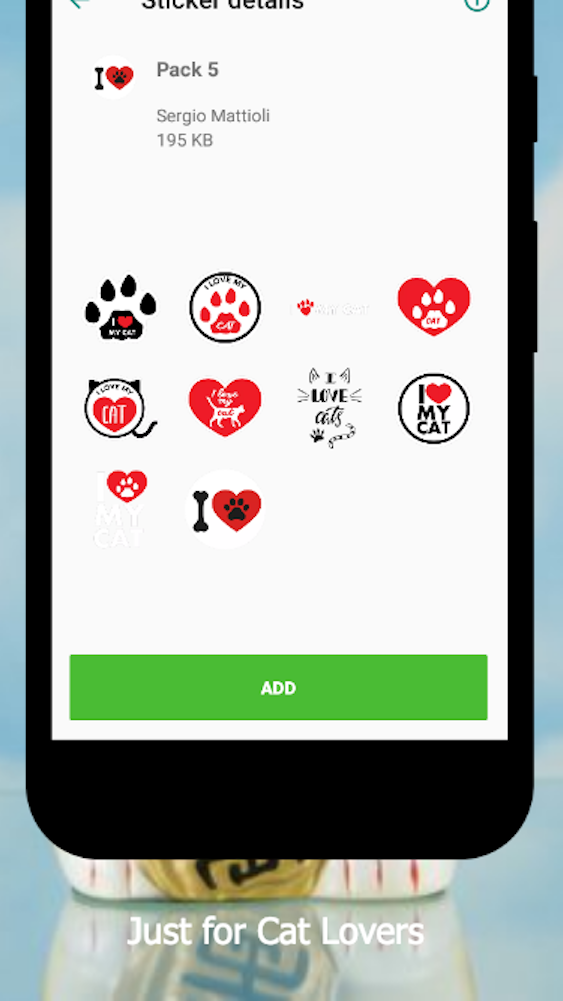 اسکرین شات 8 برنامه Cat Stickers For WhatsApp