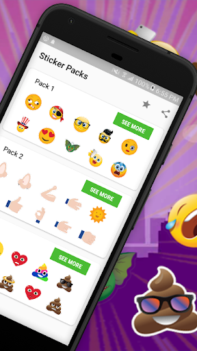 اسکرین شات 2 برنامه HD Emoji Stickers For WhatsApp (WAStickerApps)
