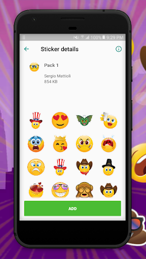 اسکرین شات 5 برنامه HD Emoji Stickers For WhatsApp (WAStickerApps)