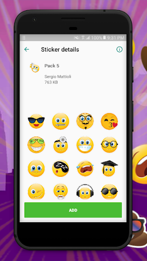 اسکرین شات 7 برنامه HD Emoji Stickers For WhatsApp (WAStickerApps)