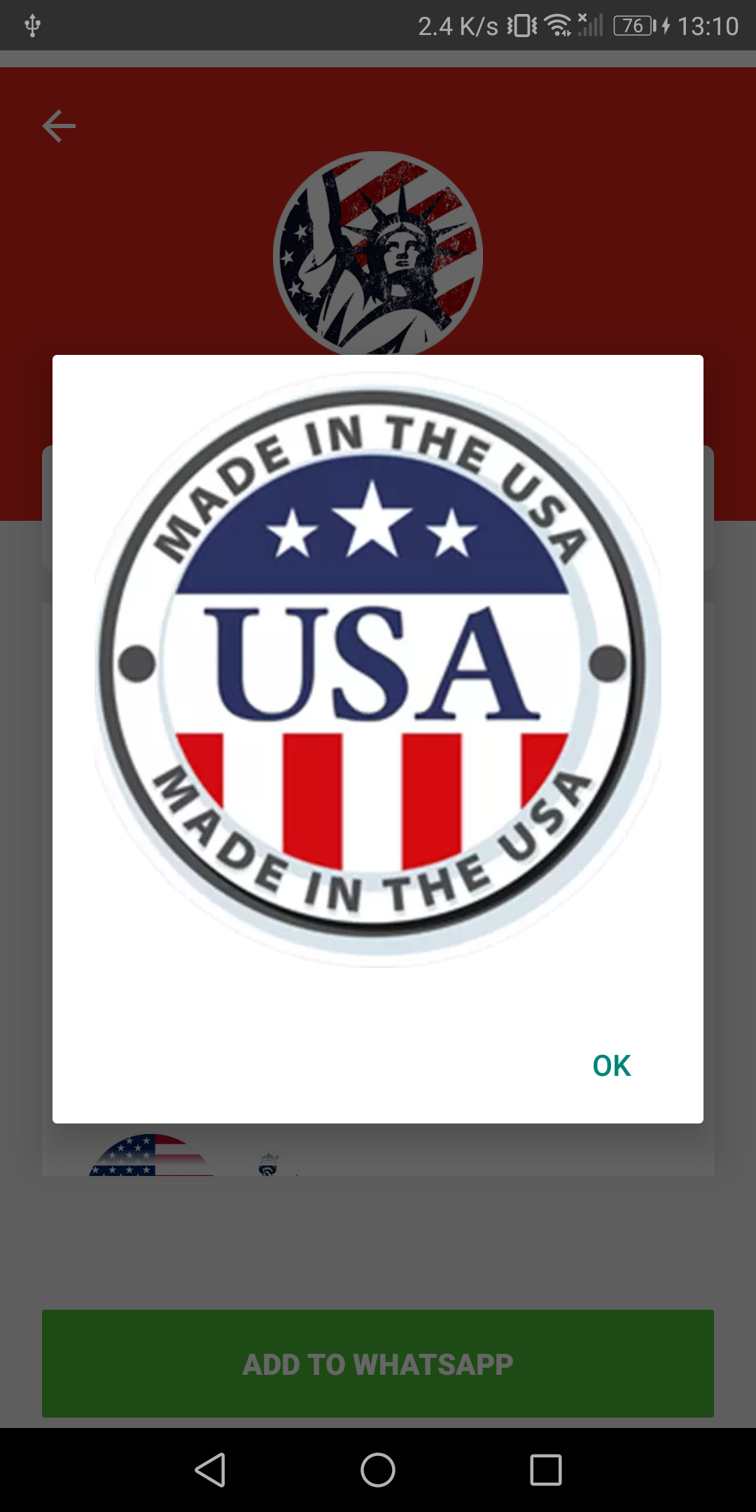 اسکرین شات 2 برنامه USA Stickers for WhatsApp