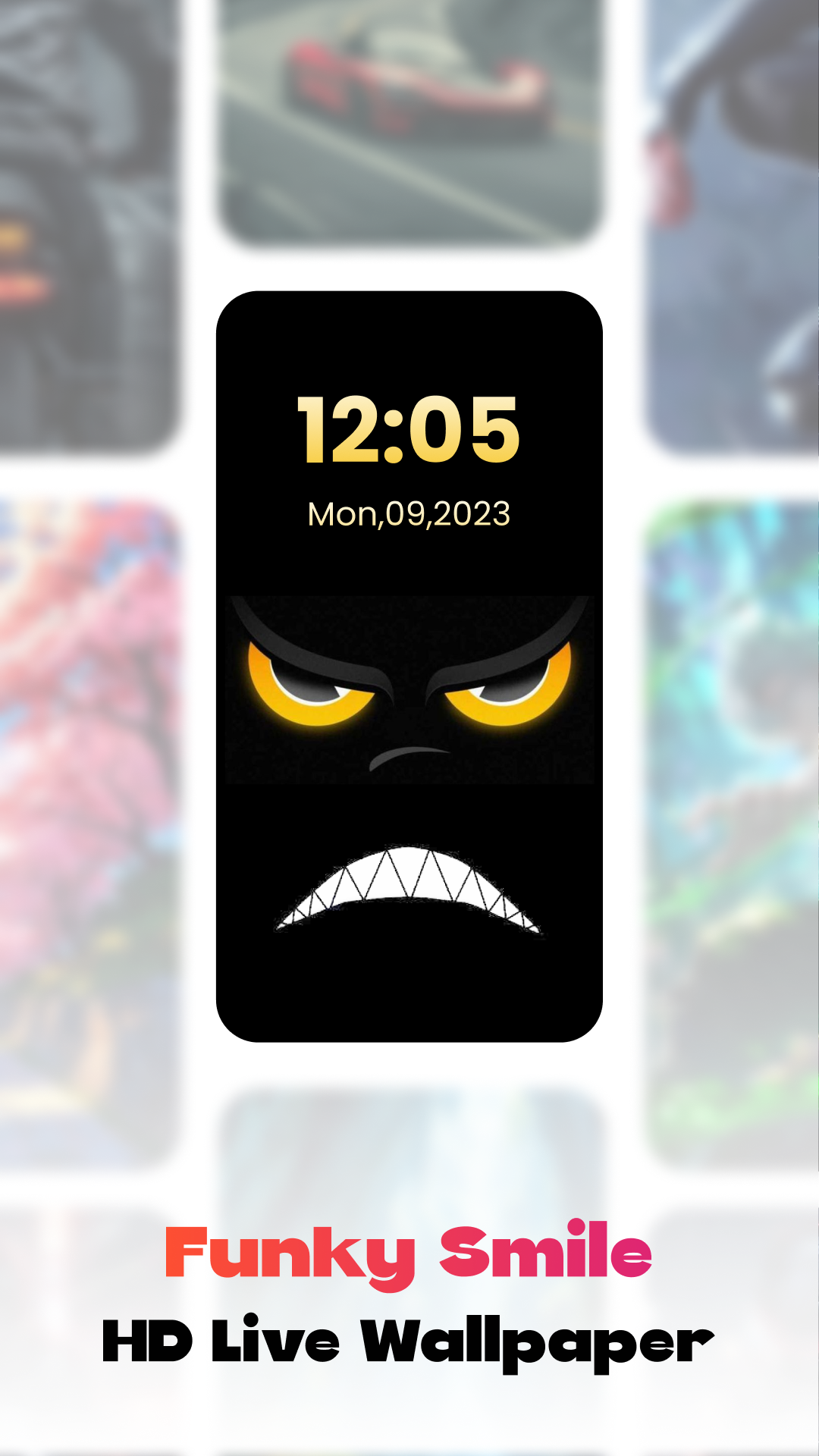 اسکرین شات 1 برنامه Funky Smiles Live Wallpaper