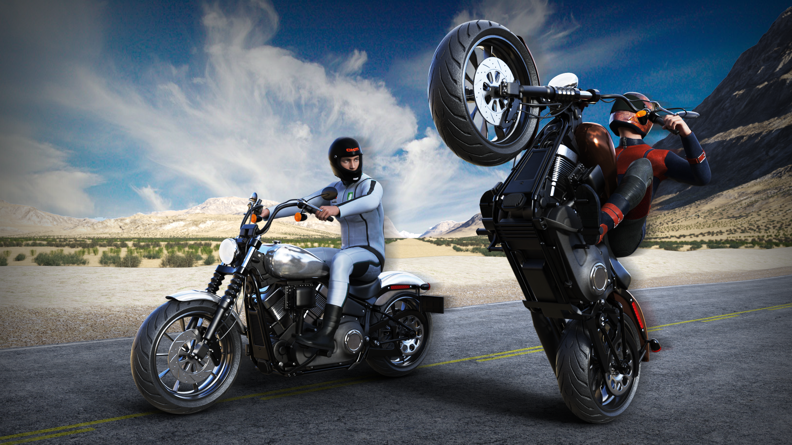 اسکرین شات 2 بازی Highway Bike - Traffic Stunts