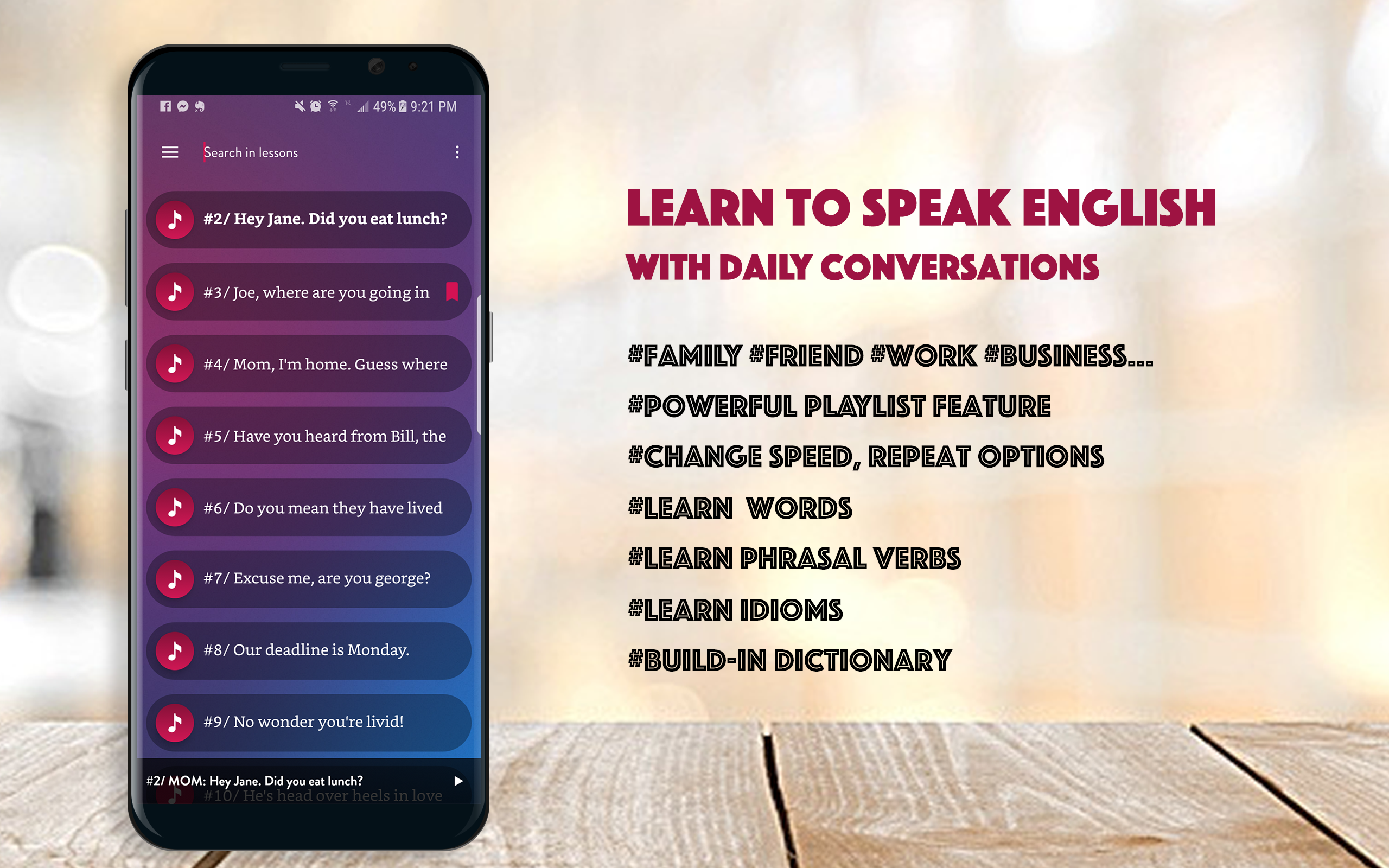 اسکرین شات 1 برنامه British English Conversation