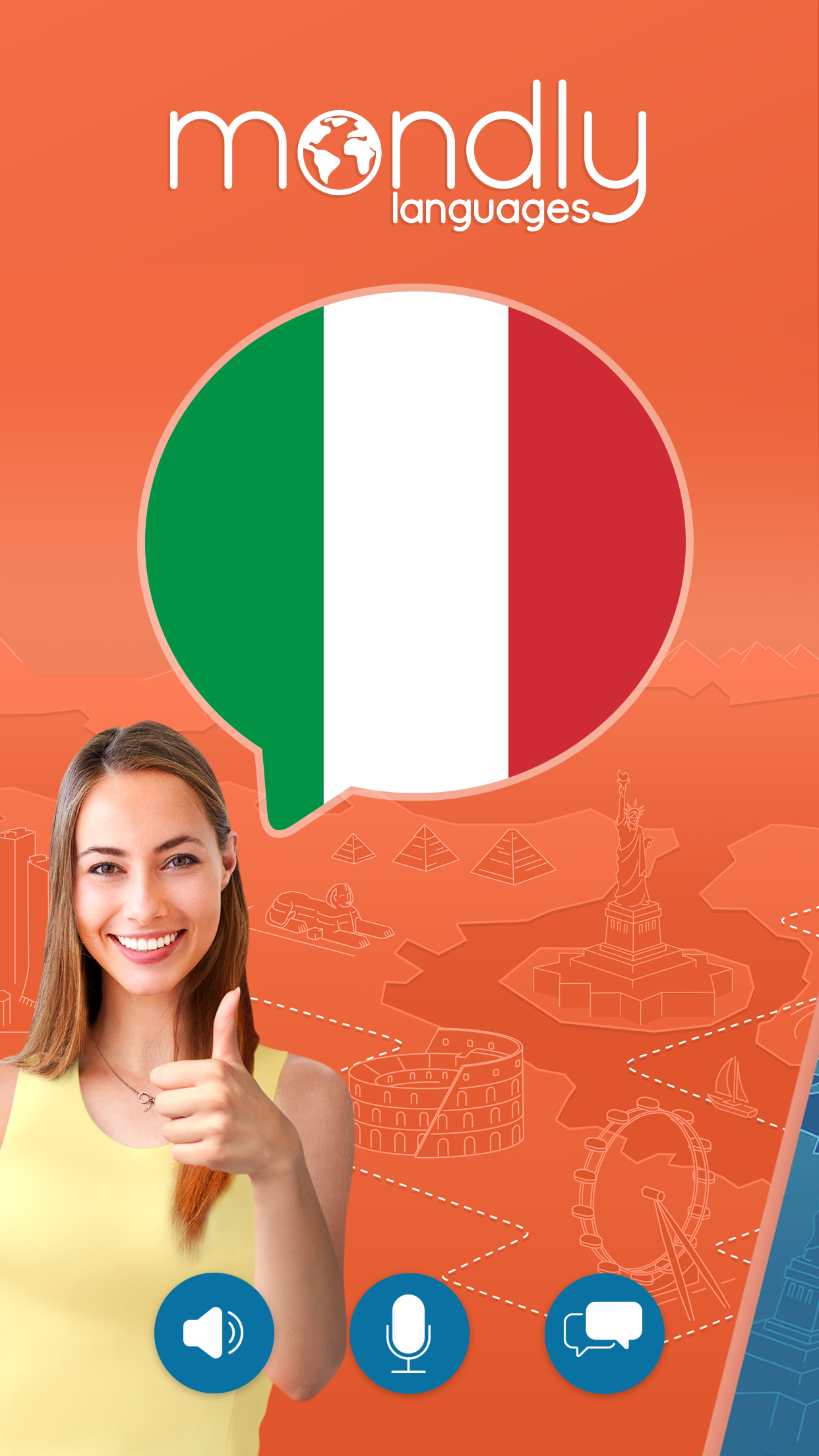 اسکرین شات 1 برنامه Learn Italian - Speak Italian