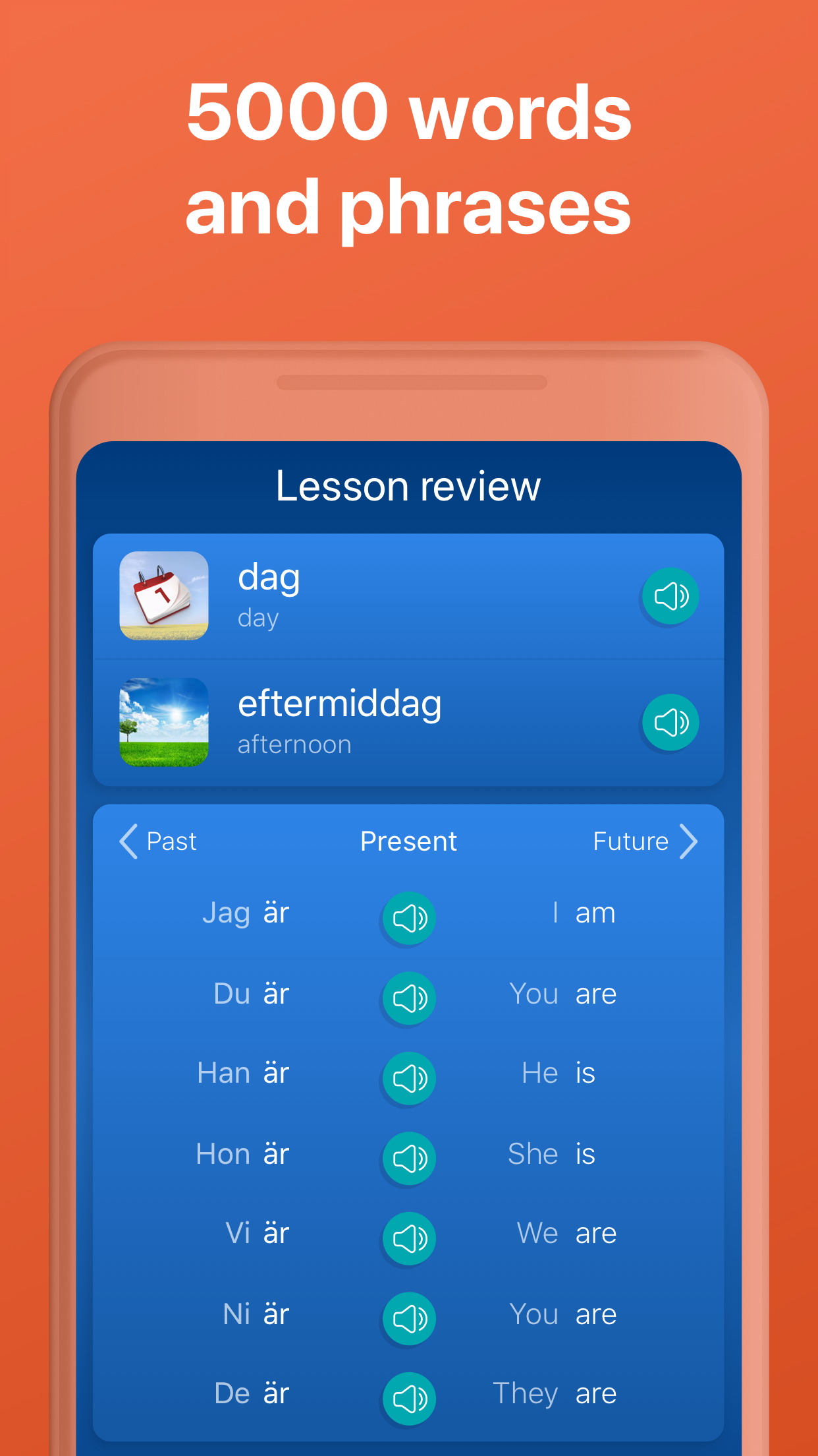 اسکرین شات 6 برنامه Learn Swedish - Speak Swedish