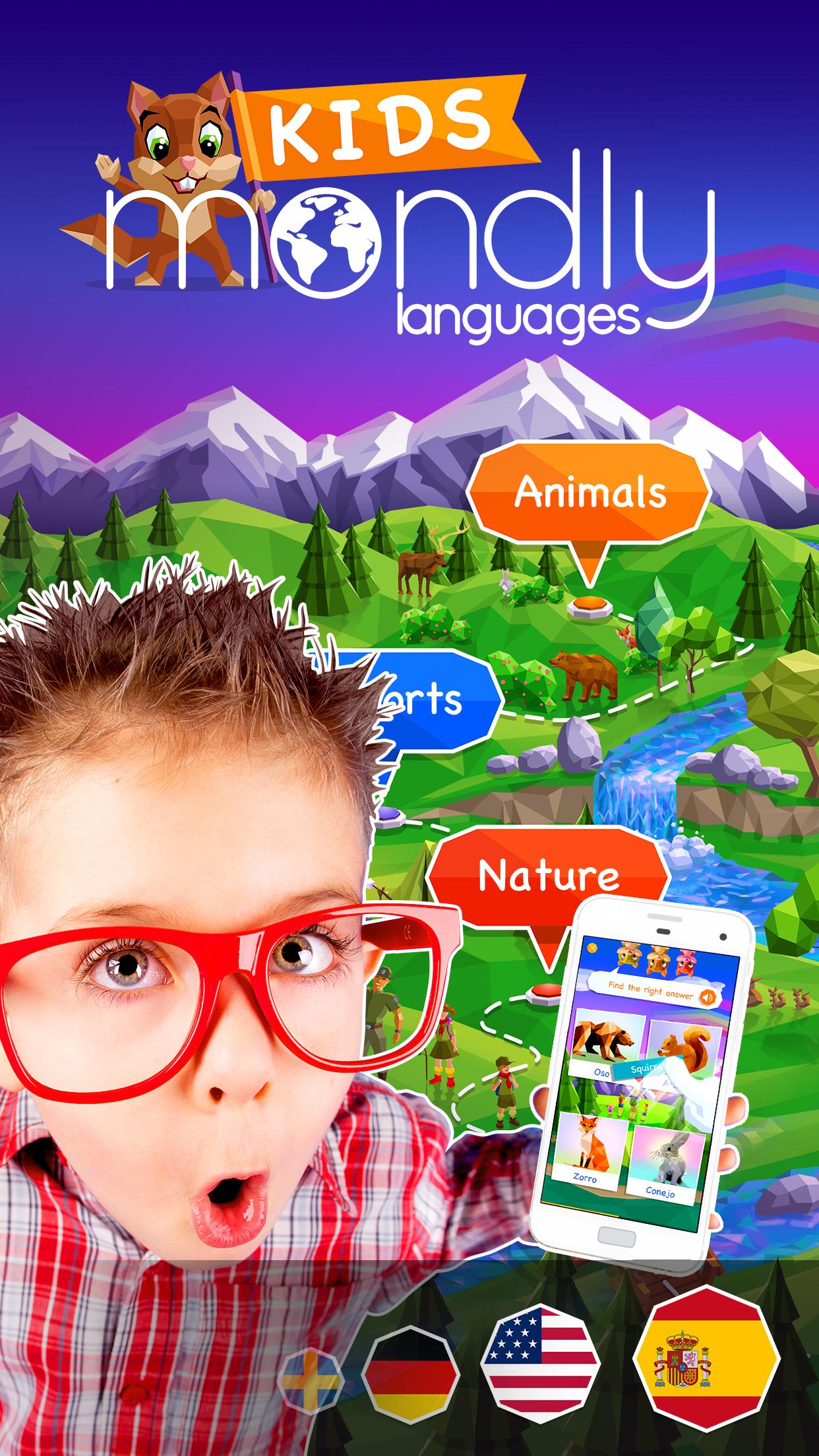 اسکرین شات 1 برنامه Kids Learn Languages by Mondly