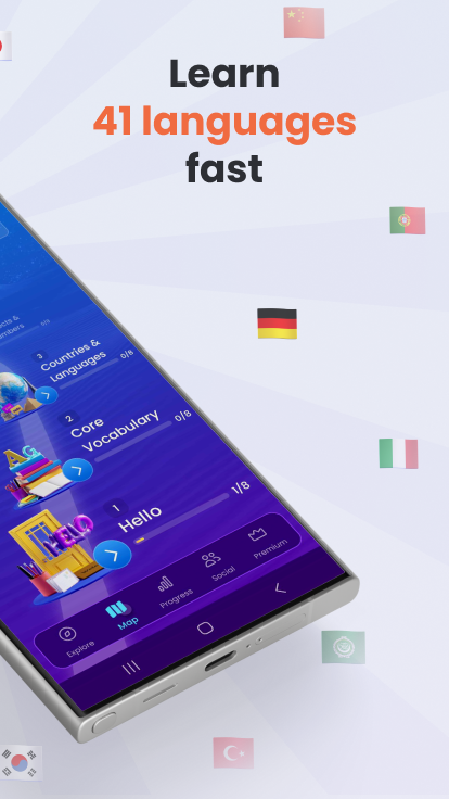 اسکرین شات 2 برنامه Mondly: Learn 41 Languages