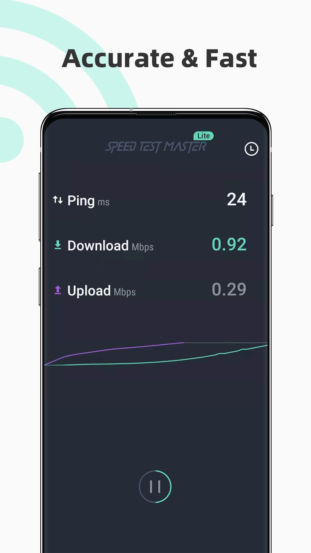 اسکرین شات 2 برنامه Wifi Speed Test Master lite