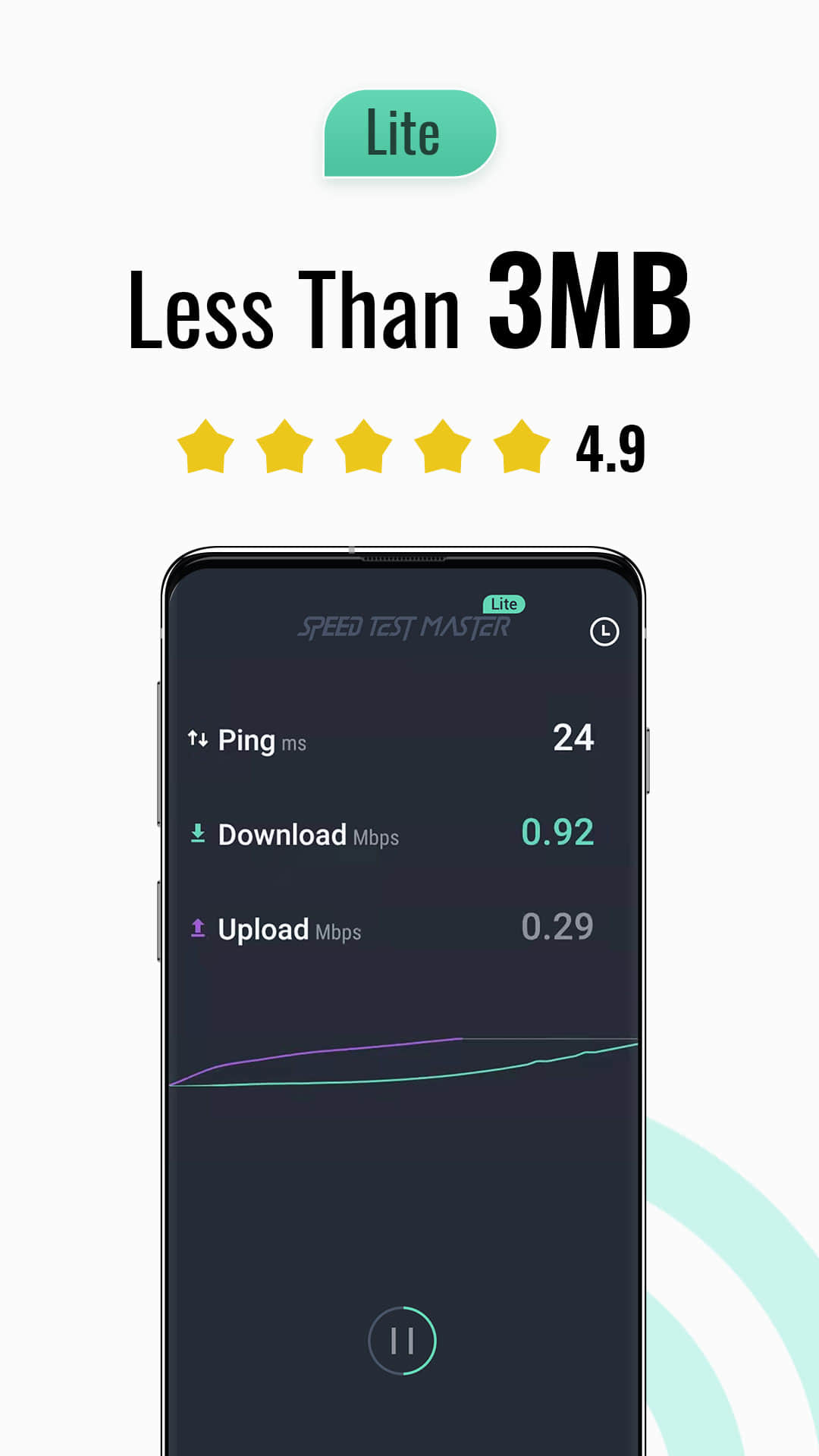 اسکرین شات 1 برنامه Wifi Speed Test Master lite